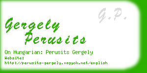 gergely perusits business card